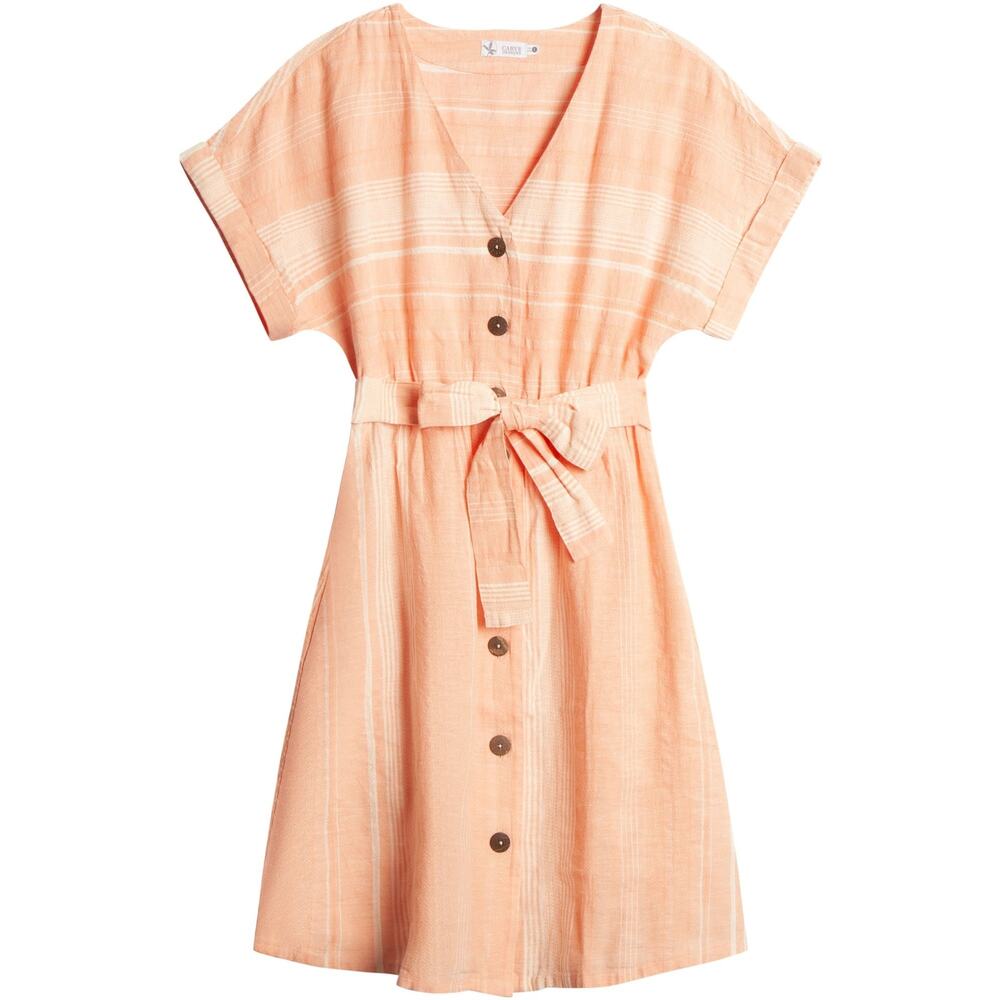 NWT Carve Designs Womens Dress Size Medium Linen Cotton Willow Button Down $92‎
